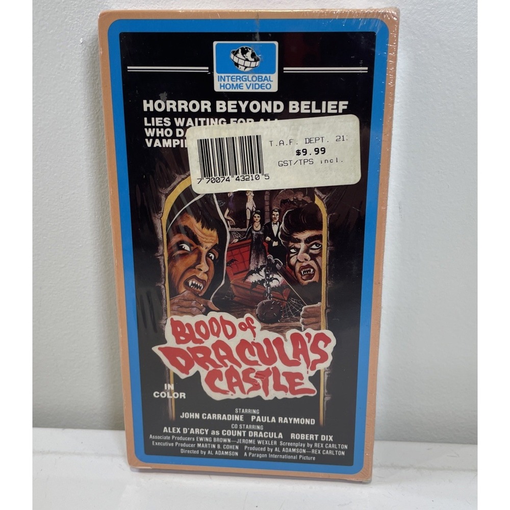 Blood of Dracula's Castle VHS - Double Flap International Home Video